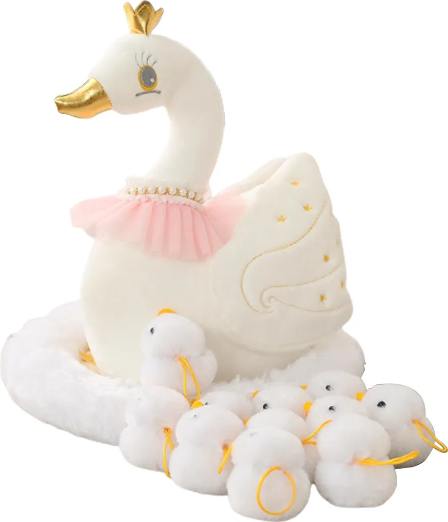 Peluche cygne de ferme pour enfant - Jouet décoratif thème de Pâques