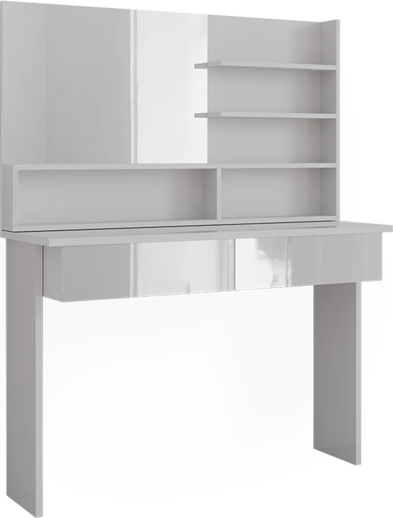 Table de maquillage Vicco Azur blanche 120cm avec grand miroir mural