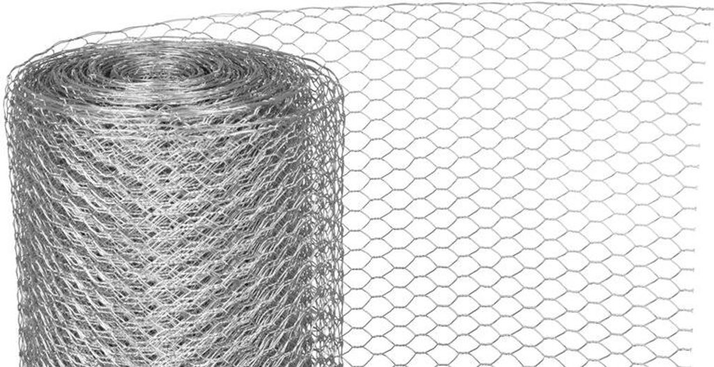 PROREGAL Drahtzaun, Drahtnetz hex verzinkt, H-1000mm, Quadrat, Auge 13mm, ∅ 0,70mm, Packung: Roll