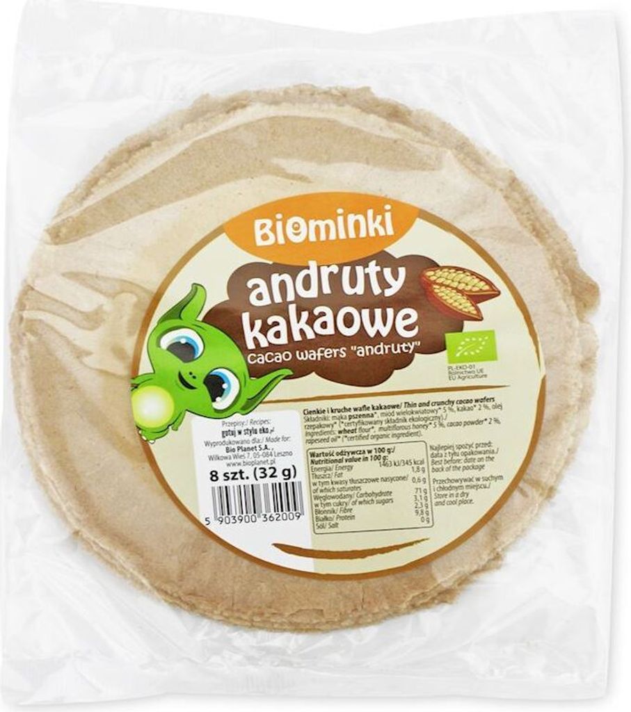 -Kakaowaffeln 32 g Biominki