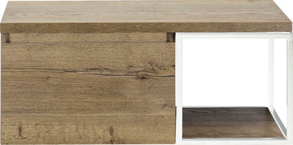 Waschtischunterschrank Sanox Frozen Frontfarbe tabacco Regal weiß BxHxT 100,2 x 43,6 x 45 cm