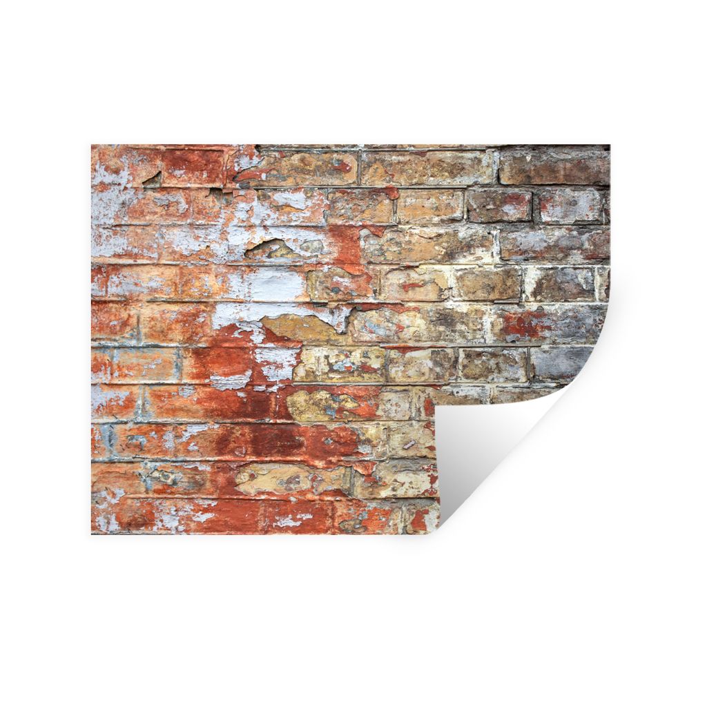 MuchoWow Wandtattoo Wandsticker Wandaufkleber Farbe - Ziegel - Wände 40x30 cm Selbstklebend und Repositionierbar - Faltenfrei