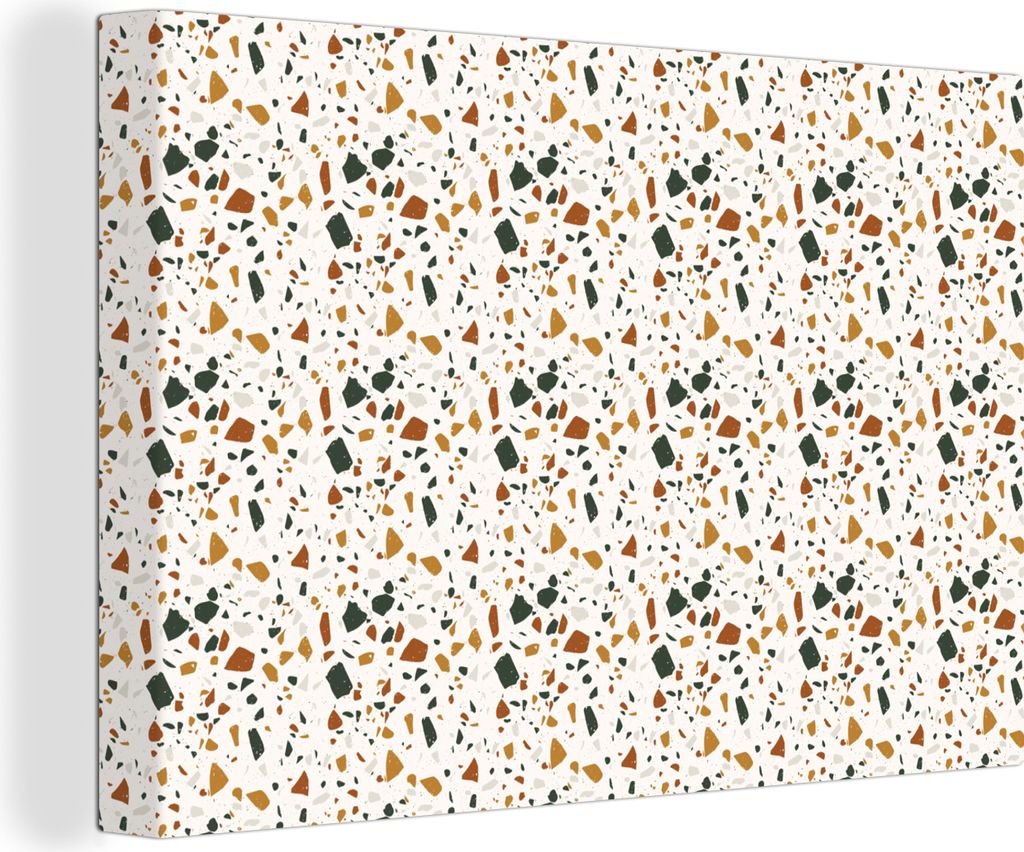 OneMillionCanvasses - Leinwandbilder - 140x90 cm, Terazzo - Muster - Struktur, Wandbilder Kunstdruck Wanddekoration - Foto auf Leinwand - Gemäld...