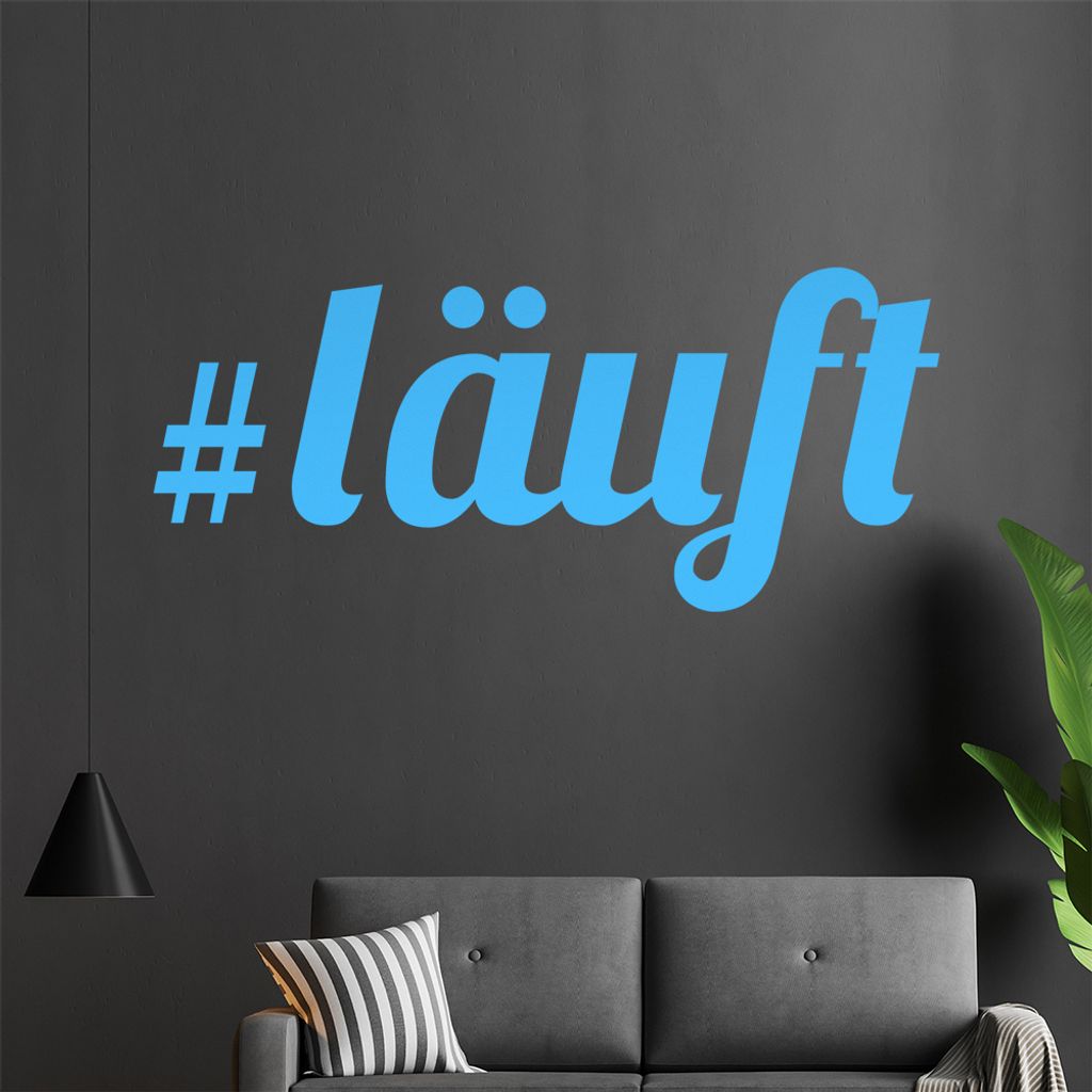KIWISTAR #Läuft Wandtattoo in 6 Größen - Wandaufkleber Wall Sticker - Dekoration, Küche, Wohnzimmer, Schlafzimmer, Badezimmer