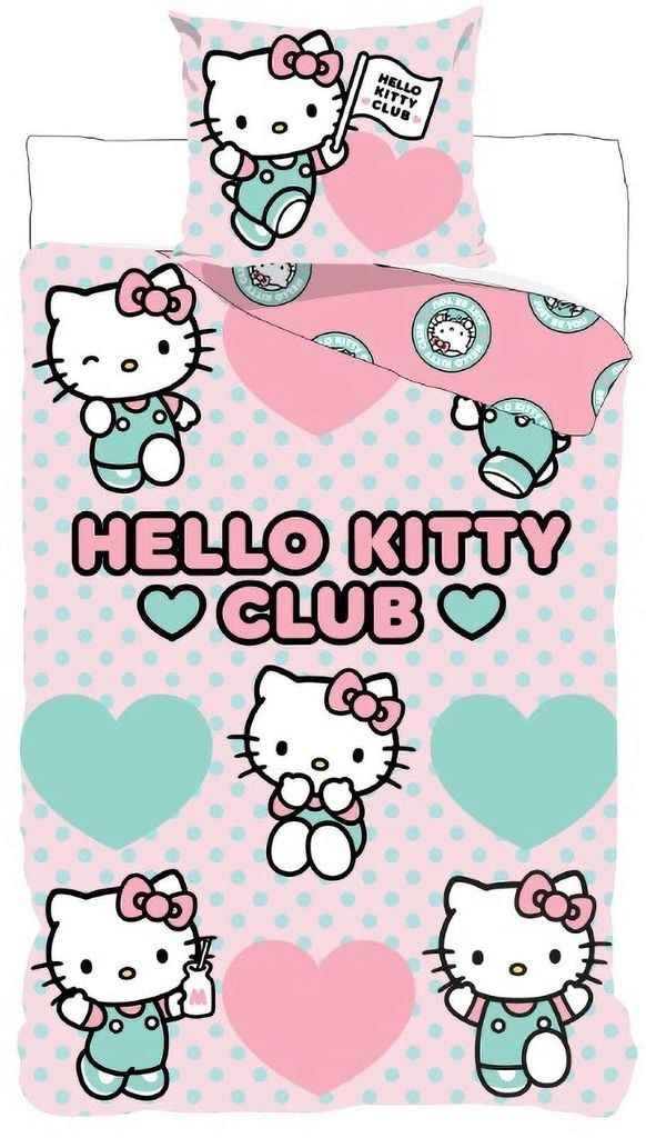 Hello Kitty - Bettwäsche-Set mit Wendemotiv, 135x200 & Produktbild 