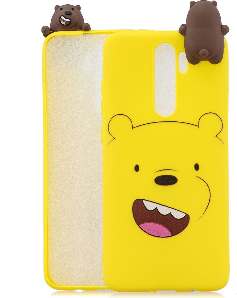Für Redmi NOTE 8 pro 3D Farbe Malerei Muster Tropfenschutz Weiche TPU Zurück Cover Handy Fall gelb