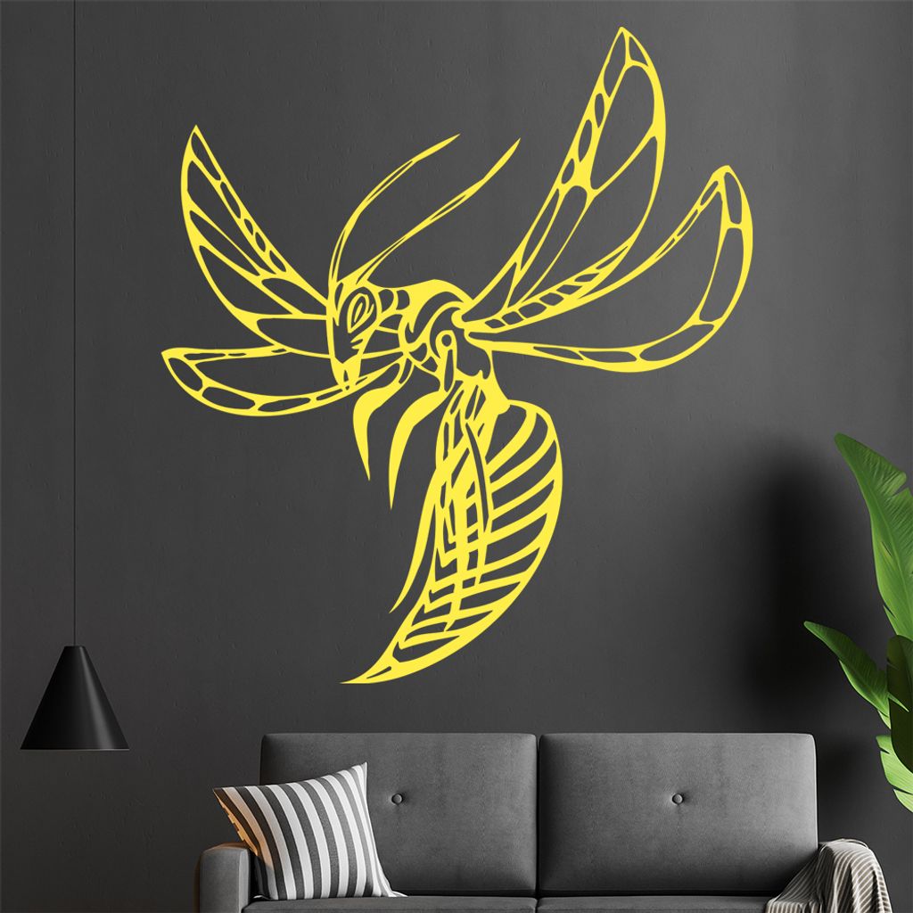 Killer Insekt Wandtattoo in 6 Größen - Wandaufkleber Wall Sticker - Dekoration, Küche, Wohnzimmer, Schlafzimmer, Badezimmer