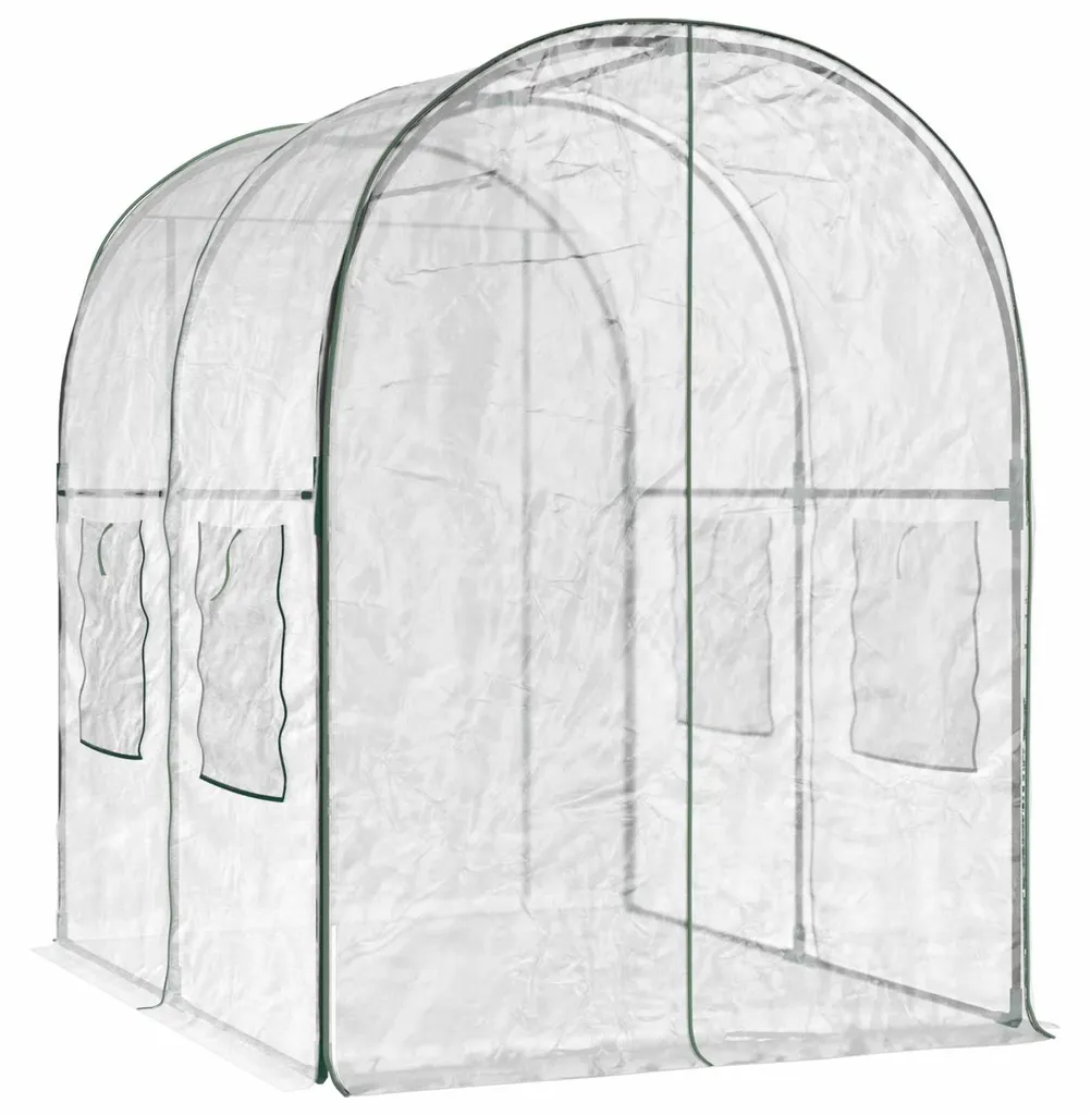 Serre transparente vidaXL 160x200x192,5 cm avec structure PVC et acier