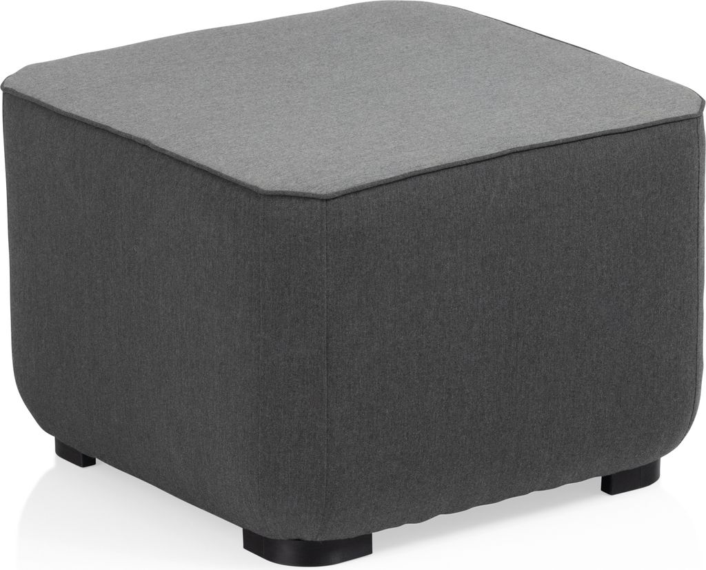 KETTLER Ego Universal Hocker Casual Dining 50x50x40 cm sooty/flanelle Aluminium/Sunbrella