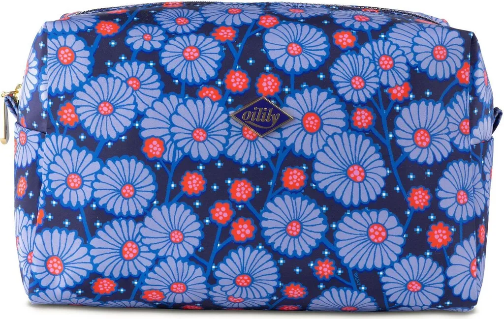 Pochette Maquillage Penny Pouch Eclipse Bleu avec Zip et Doublure Satin