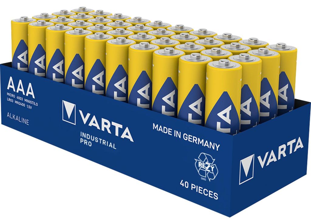 VARTA INDUSTRIAL PRO Batterie LR03 Tray, AAA (Micro), (40 Produktbild 