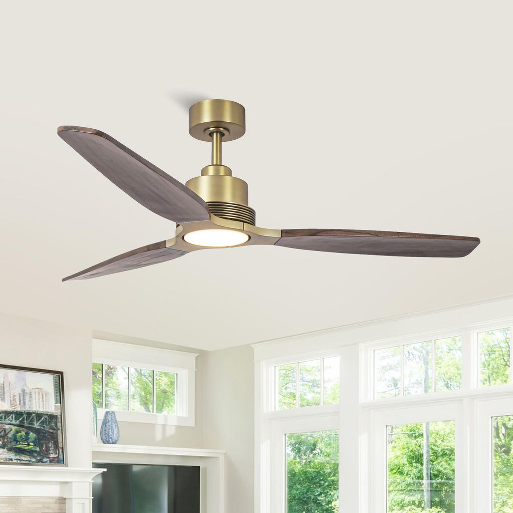 Ventilateur de plafond Parrot Uncle de 142 cm en laiton Image du produit 