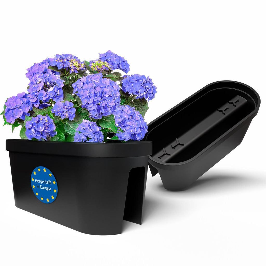 BigDean 2 Stück Blumenkasten Balkon für alle Geländer 60 cm