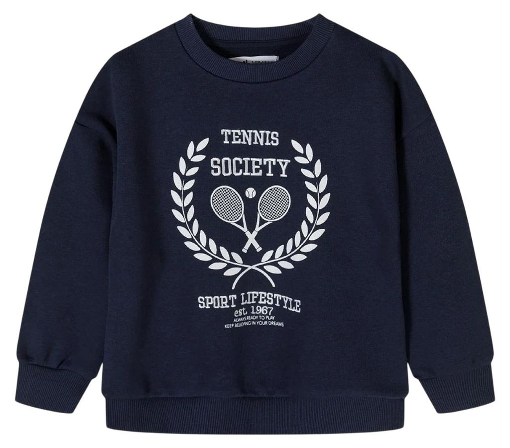 Minoti - Sweatshirt für Mädchen, Rundhalsausschnitt, Fleece MN278 (146-152) (Dunkelblau)