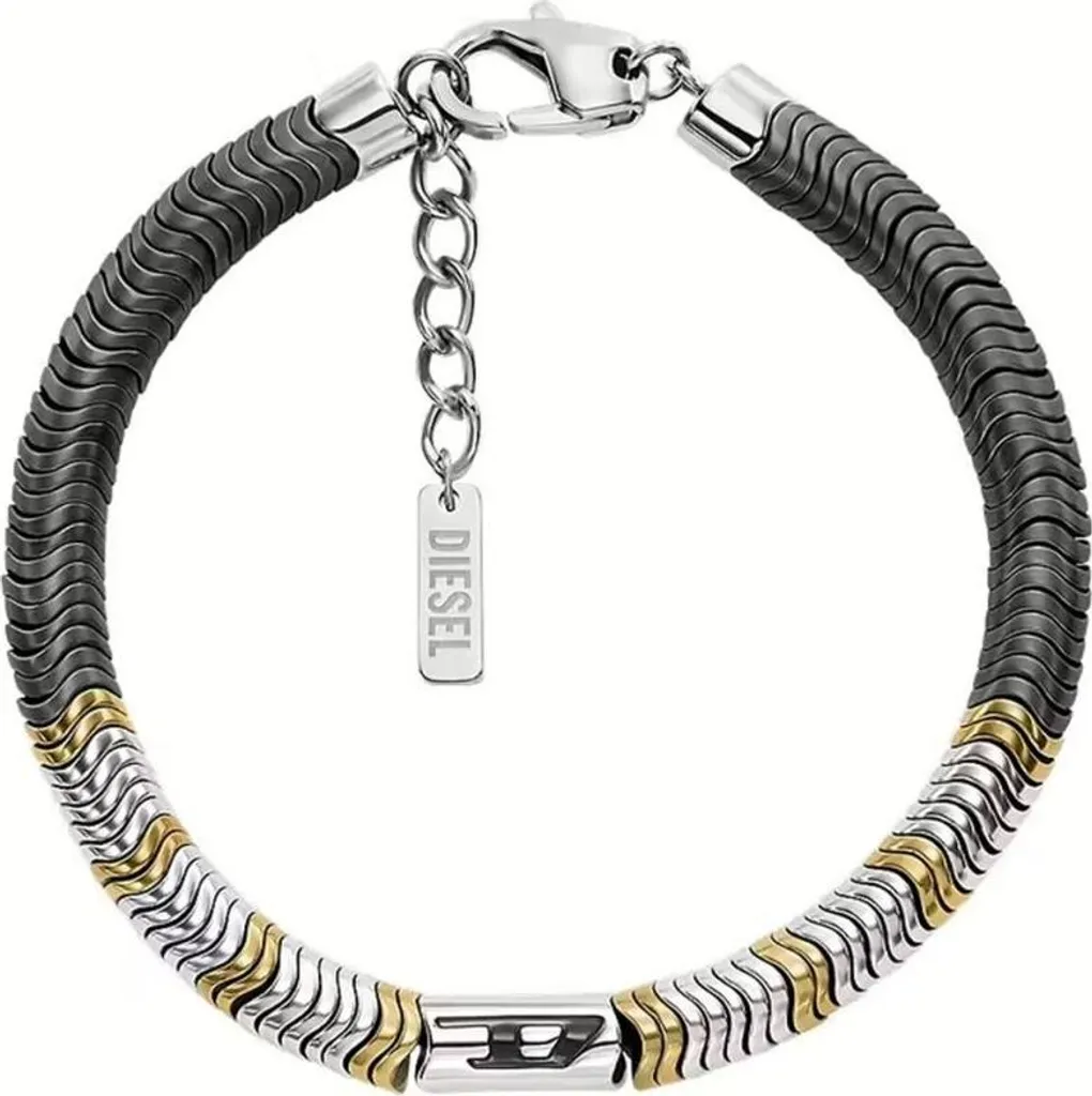 Gourmette Diesel DX1573931 Homme en Chaîne Acier Style Industriel Chic