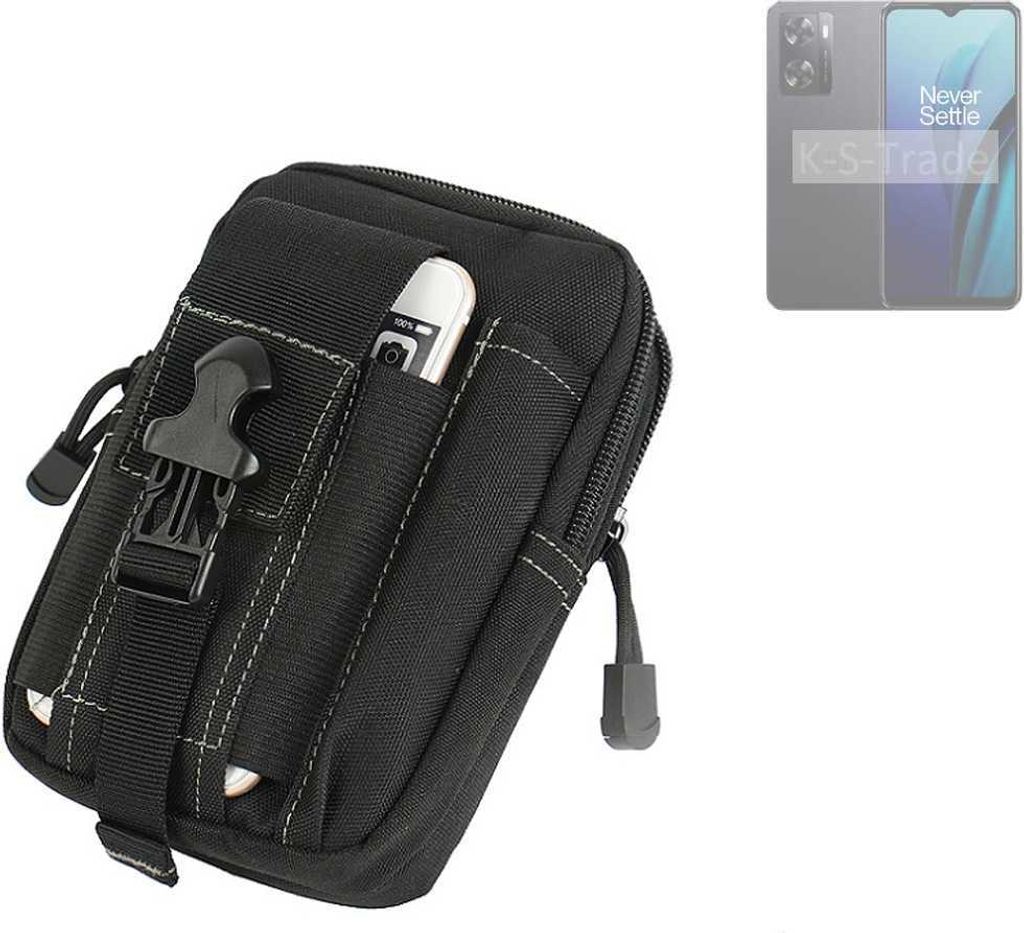 K-S-Trade Gürtel Tasche kompatibel mit OnePlus Nord N20 SE Gürteltasche Holster Schutz Hülle Handy Hülle Smartphone outdoor Handy-Hülle schwarz