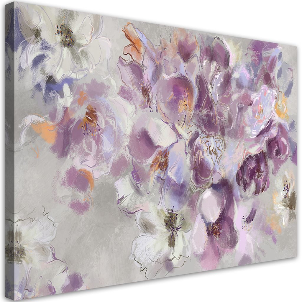 Leinwandbild irisblüte 90x60 cm Feeby rosa wandbild bereit zum aufhängen