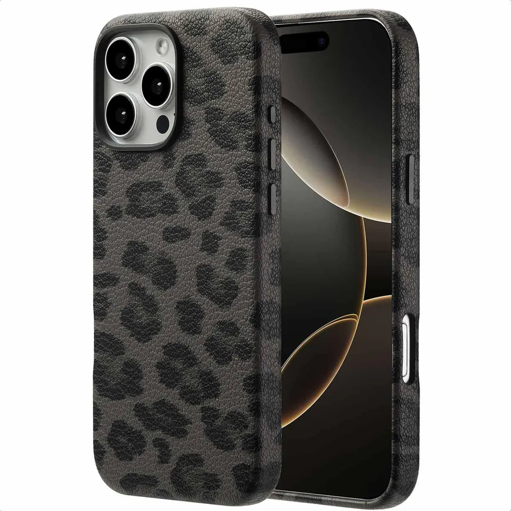 Custodia Panther iPhone 16 Pro Max MagSafe Selencia Sabi Nero