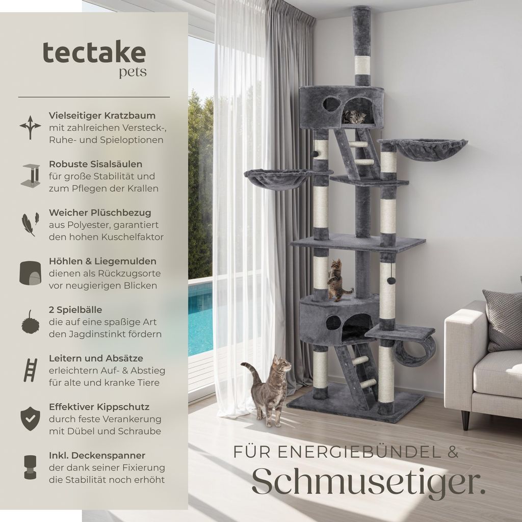 Kratzbaum Hansi 243 bis 260 cm inklusive 2 Treppen, 2 Produktbild 2