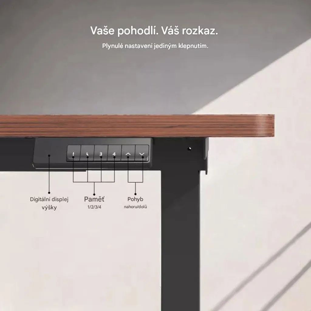 Piétement de Bureau Électrique Réglable E5B Noir Charge 120 kg - 2