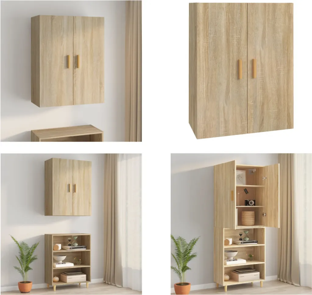 VidaXL Armadietto Da Bagno Stretti 30x30x95 Cm - Rovere Sonoma - Con Antiribaltamento