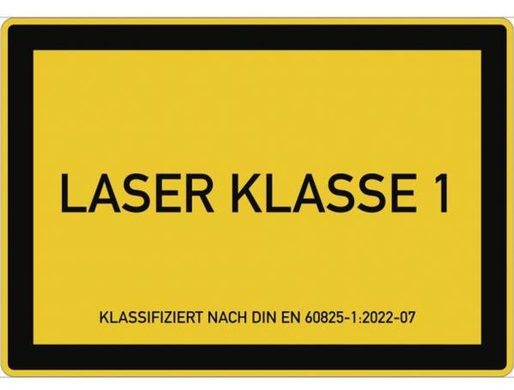 Dreifke® Aufkleber LASER KLASSE 1 DIN 60825-1, Textschild, Produktbild 