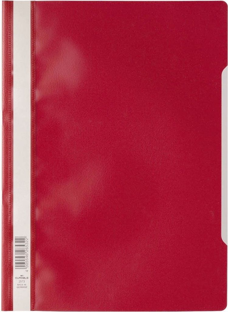 10 DURABLE Schnellhefter Kunststoff rot DIN A4