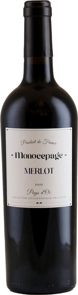 Monocepage Merlot 2022 | Rotwein | Frankreich | 1 x 0,75 Liter