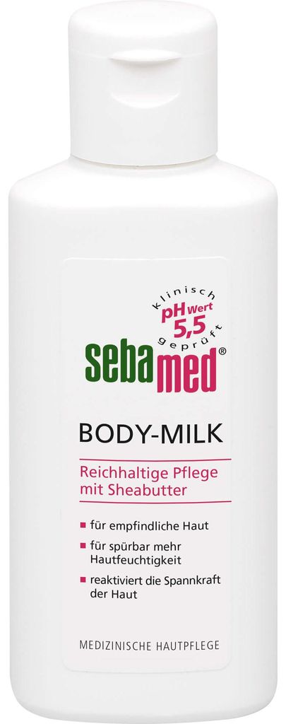 Sebamed Body Milk mit Sheabutter und Süßmandelöl für empfindliche Haut, 50 ml Körperpflege