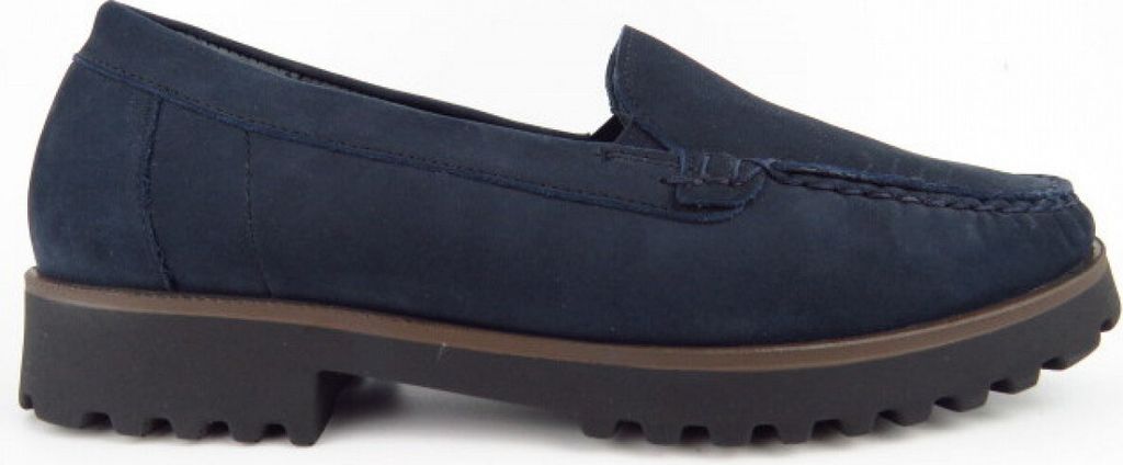 Waldläufer H-Elisa DENVER marine Damen Mokassin in Blau, Größe 4.5