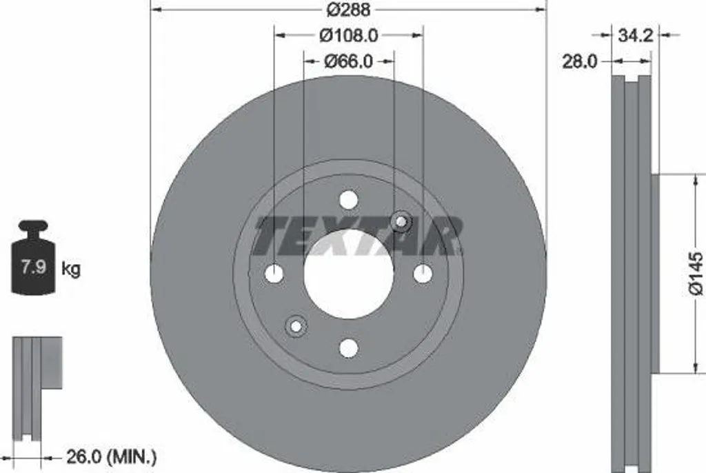 Disque de frein Textar contre les vibrations et bruits sur Citroën C5