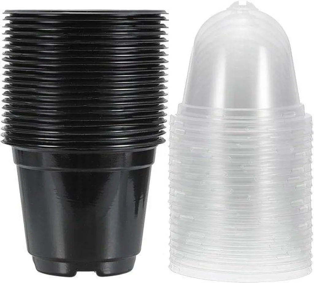 Petits pots de fleurs noirs 10 cm parfaits pour semis et bouturage DIY
