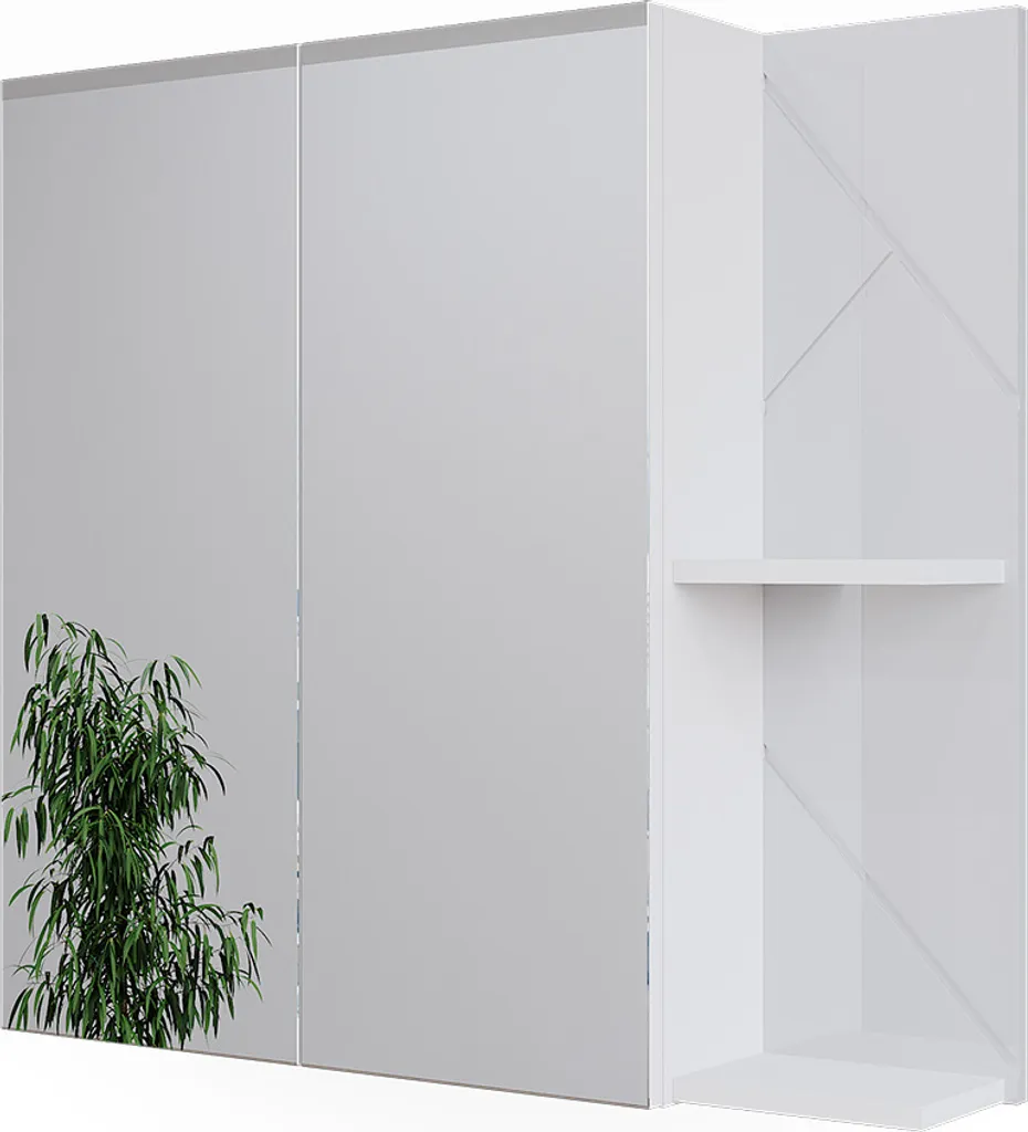 Armoire de toilette Vicco Irma blanc brillant 80x75 cm, modèle 52078