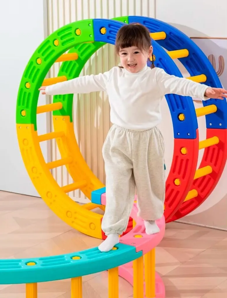 Roue d'exercice Cercle Pastel - Surface Antidérapante et Mousse Douce - 7