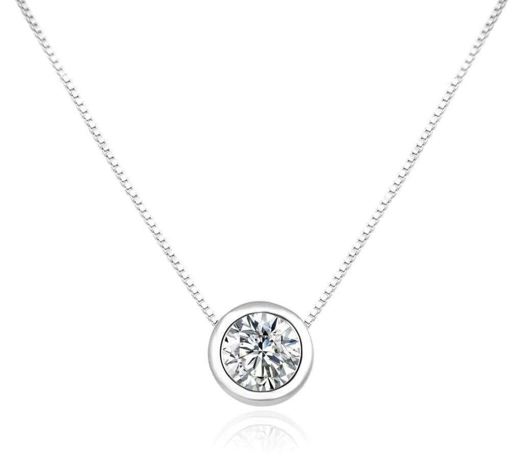 Collier en argent avec zircone claire AGS1579/47-W - Bijou éclatant