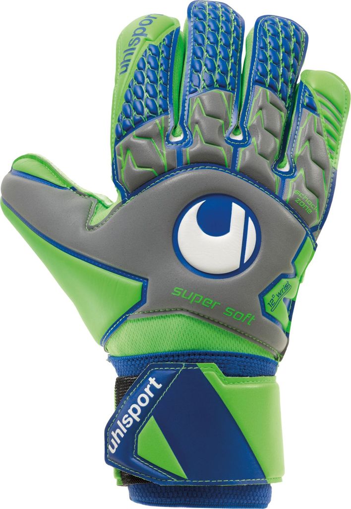 UHLSPORT SUPERSOFT 01 dark grau/fluo grün/marin 10,5