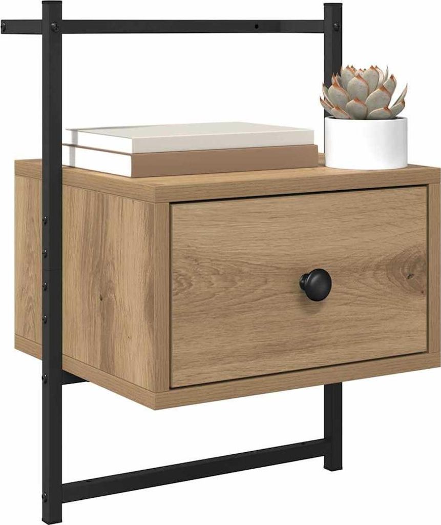 Cloris Designermöbel Nachttisch 2 pcs - Montage erforderlich - Artisan-Eiche 35 x 30 x 51cm Holzwerkstoff - 2026Neu670989 - Nachttische & -schränke
