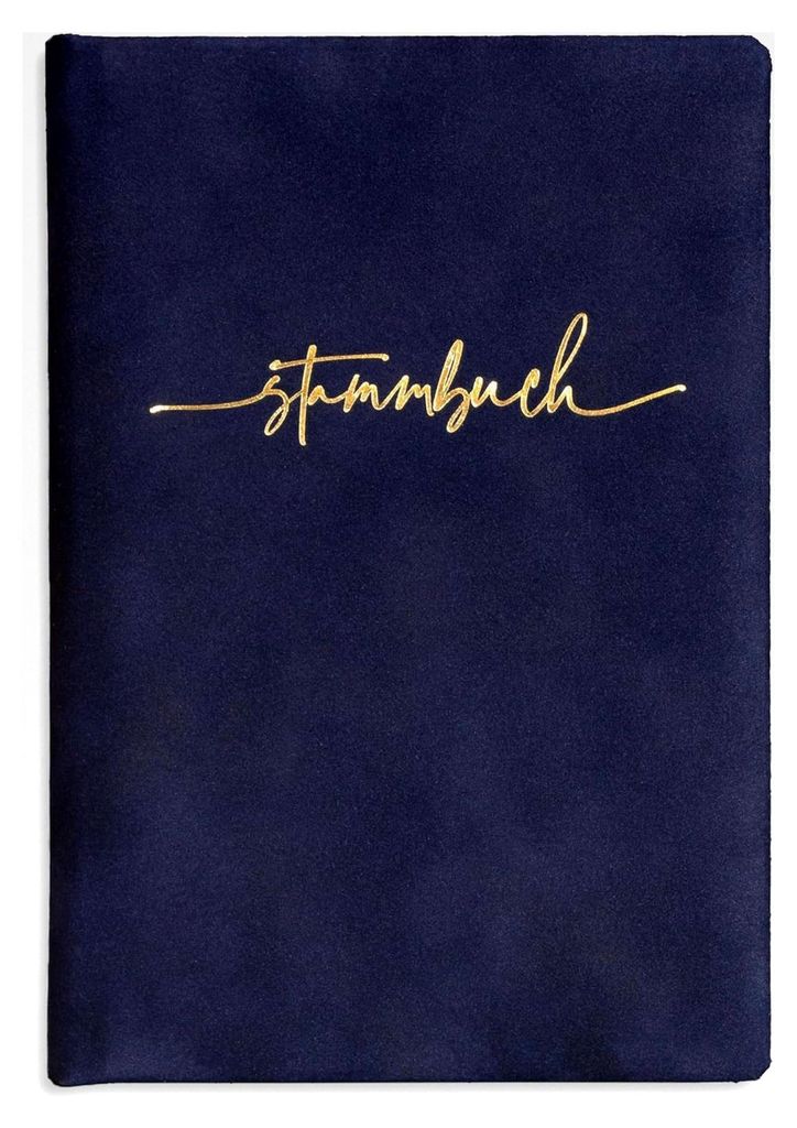 Stammbuch Scri Blau - Stammbuch der Familie für die standesamtliche Hochzeit mit Einleger