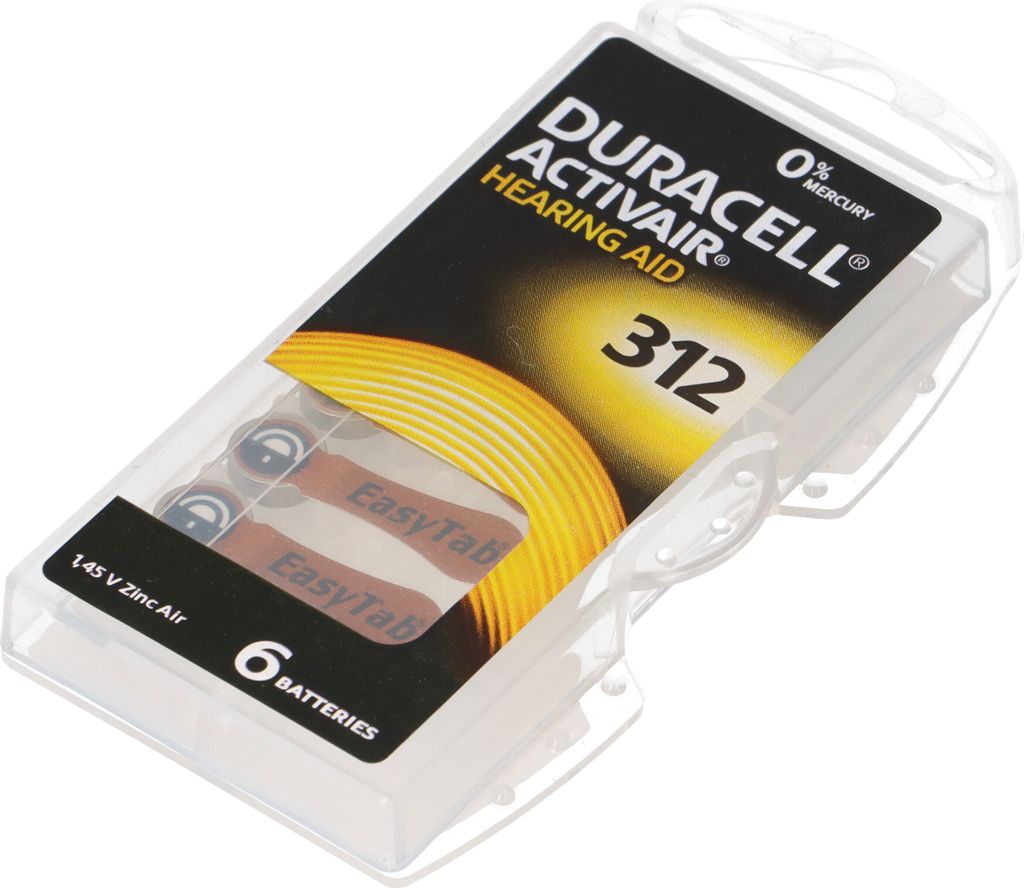 60x Duracell Hörgerätebatterie DA312 Zn 1,4V Hearing Aid Produktbild 7