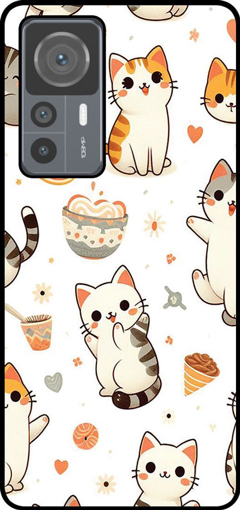 Smartphonica Telefon Fall geeignet für Xiaomi 12T / 12T Pro mit Katze drucken - TPU zurück Abdeckung Fall Katze Design