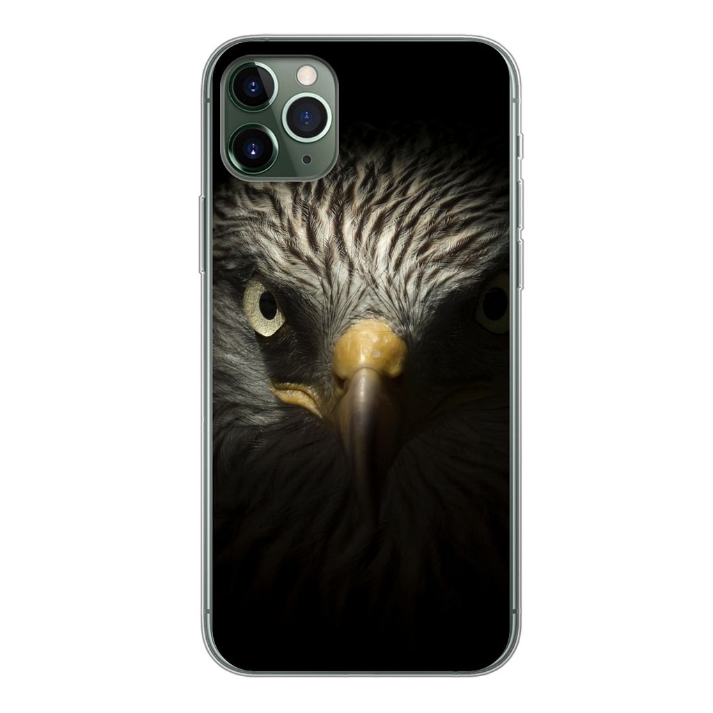 MuchoWow Handyhülle Schutzhülle Hülle für iPhone 11 Pro Max Vogel - Adler - Raubvögel - Auge - Schnabel - Licht Silikon Softcase Handy Hüll...