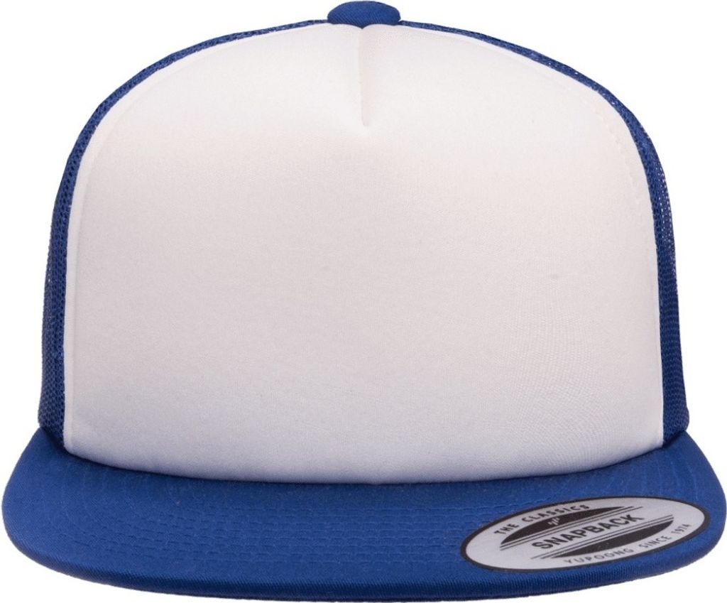 Flexfit By Yupoong Schaumstoff Trucker Kappe, Weiße Front RW7571 (Einheitsgröße) (Royalblau/Weiß/Royalblau)