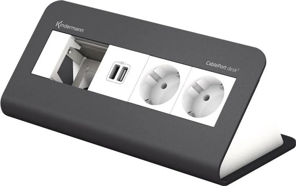 Boîtier prises de table Kindermann CablePort desk² 80 pour réunion