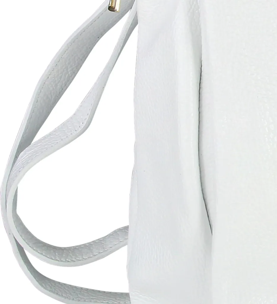 Libérez vos mains avec le sac à dos cuir blanc Toscanto compact