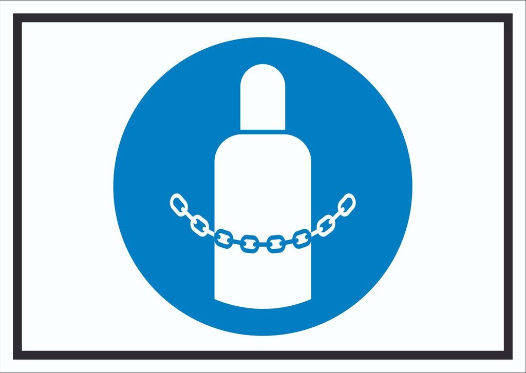 Gasflaschen sichern Symbol Schild A1 (594x841mm)