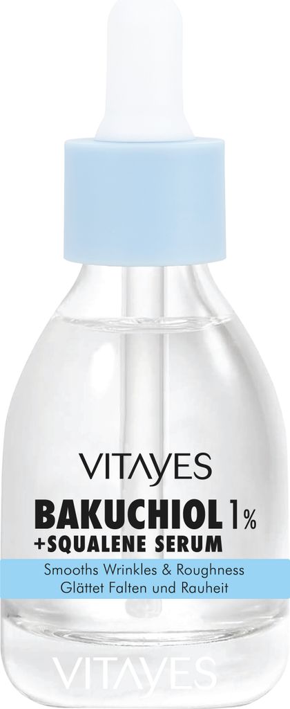 Vitayes b!right 1% Bakuchiol Bio-Retinol Serum - Natürliche Retinol Serum Alternative, Zellregeneration, Hautreparatur - Anti-Aging & sanfte Pflege