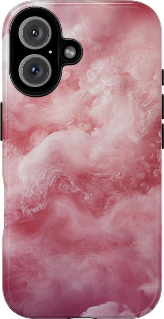 Wolkentraum in Rosa und Weiß – Hülle Kompatibel mit iPhone 16