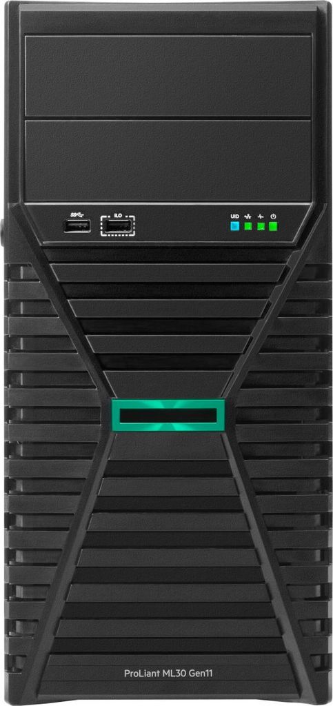 HPE ProLiant ML30 Gen11 6325P 3.5GHz 4c 1P 1x32GB-U 4LFF 2x960GB SSD 1x1000W PS EU Server