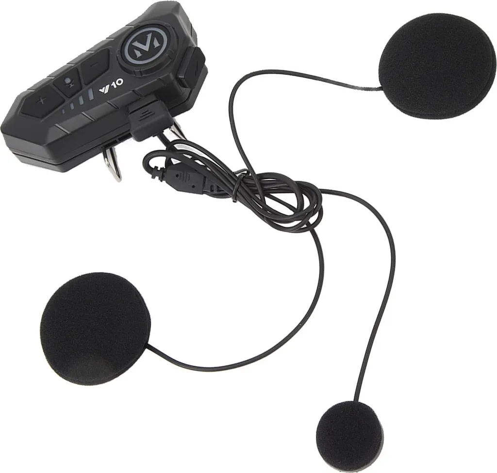 Casque moto Bluetooth Noir Y10 oreillette intercom bidirectionnelle - 4
