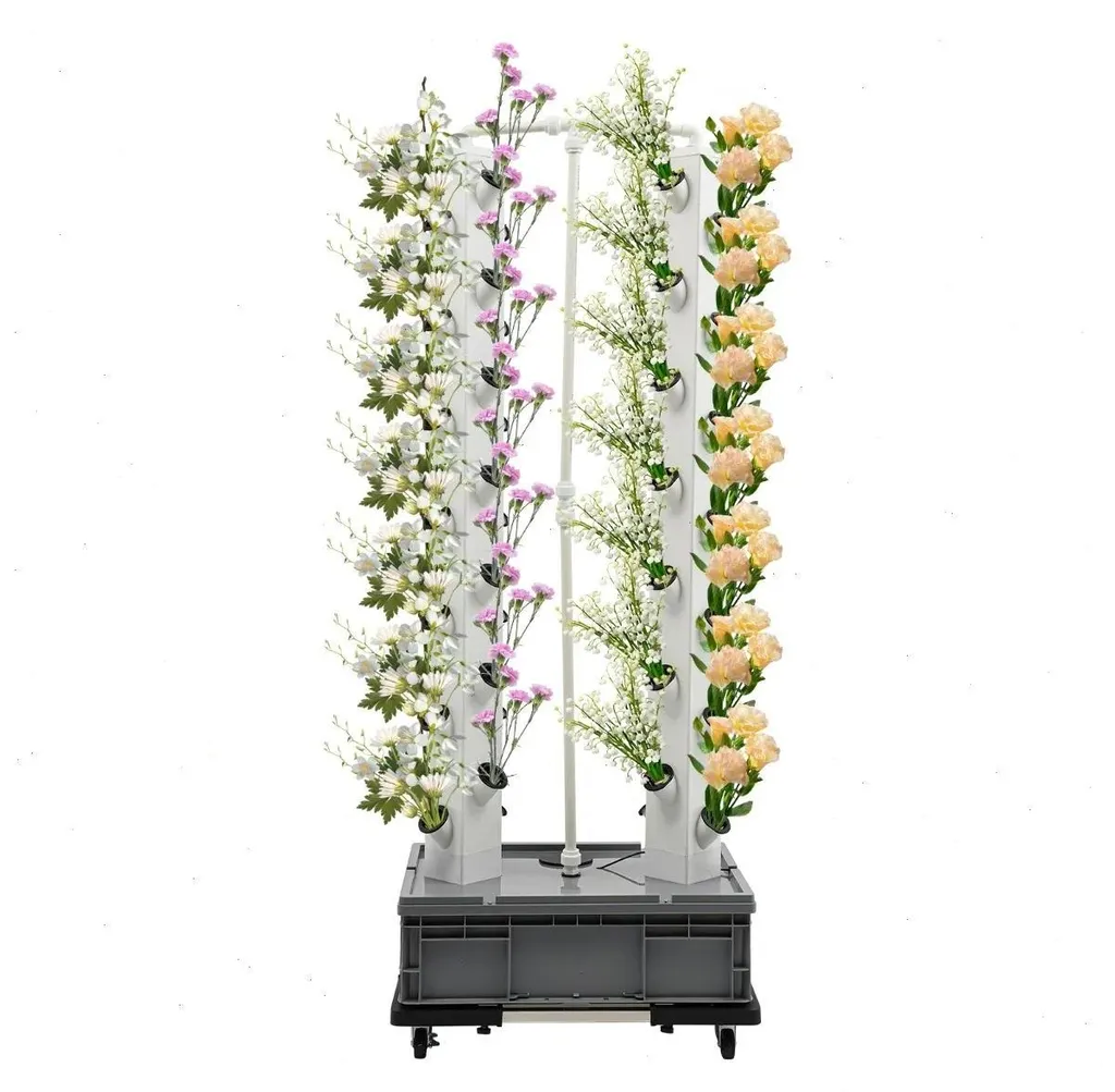 Système de culture hydroponique vertical 56 pots pour potager maison